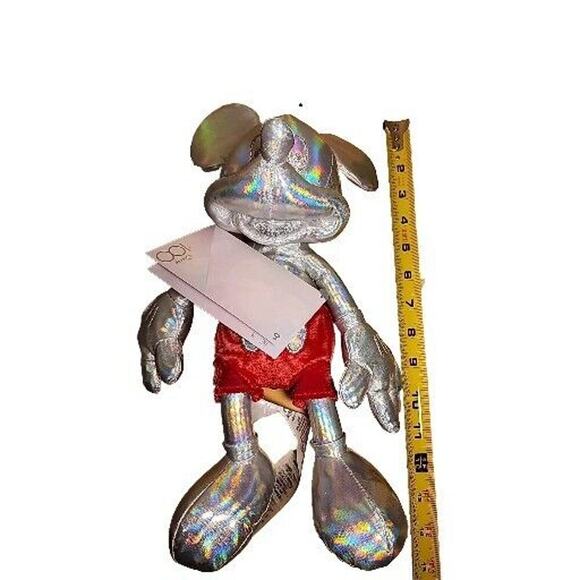 New With Tag Mickey Mouse Disney 100 Years Of Wonder Platinum Plush Disney Parks - Picture 8 of 9